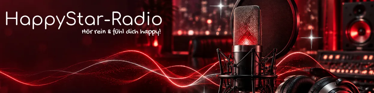 Radiostudio mit Mikrofon und On-Air-Leuchte